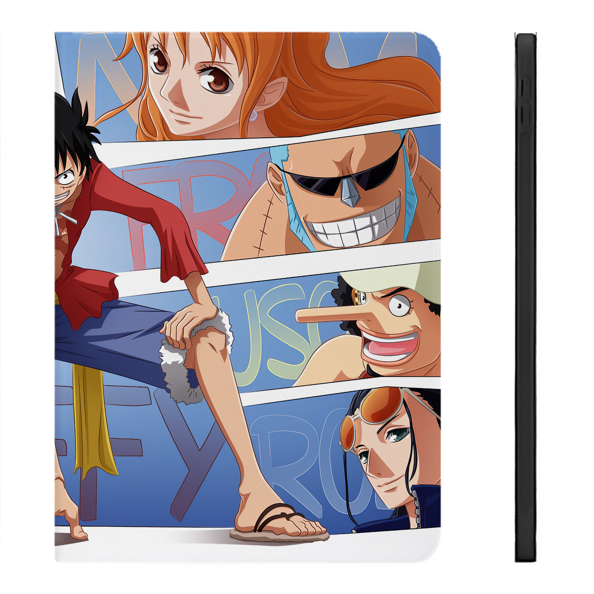 （画像用） ワンピース ONE PIECE IPadケース ペンホルダー付き ブックスタイルデザイン